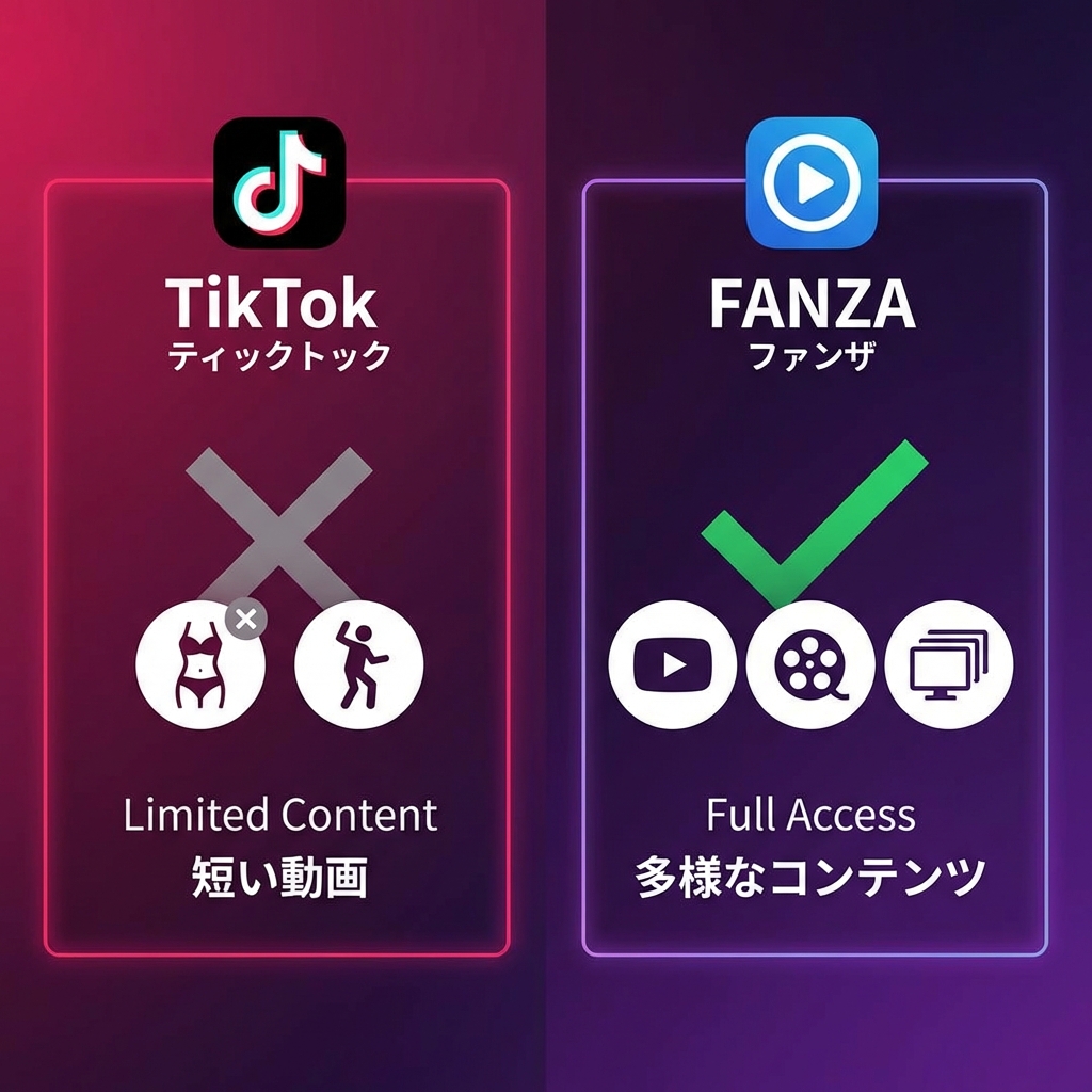 FANZAとTikTokの比較